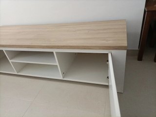 Mueble TV y Salón Blanco y Madera