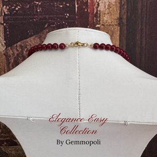 Collana perle bordeaux e bianche GA0054 Gemmopoli