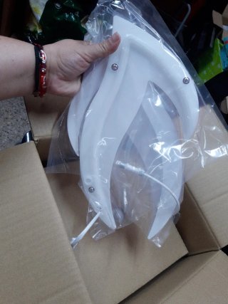 Lámpara Techo Flor Blanca Plástico