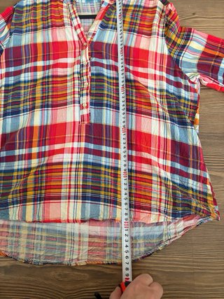 Blusa cuadros multicolor