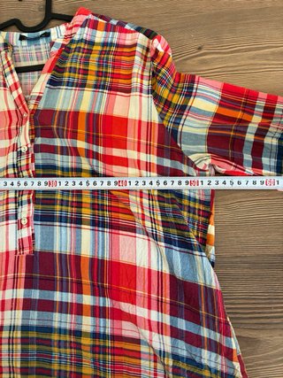 Blusa cuadros multicolor