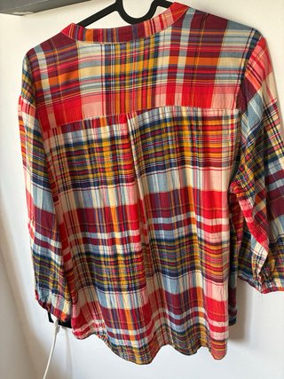 Blusa cuadros multicolor
