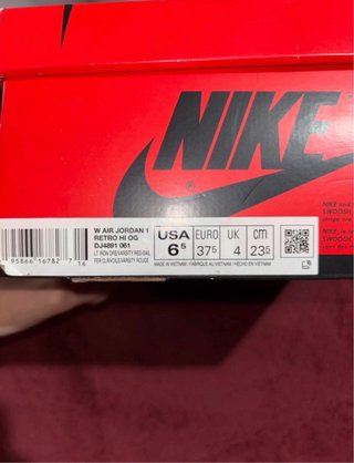 Nike Air Jordan 1 Retro High OG Rojo Blanco
