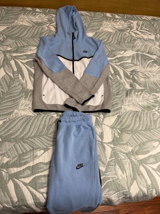 Conjunto Nike Tech Azul y Gris T. S/M