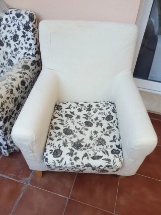 2 Butacas Tela Diseño Floral