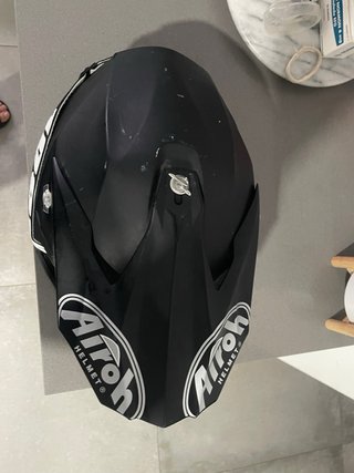 Casco Airoh Motocross Enduro Negro Plata