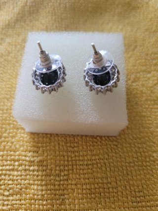 Pendientes Plata Piedra Negra
