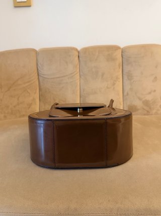 Borsa a spalla in charol GIORGIO ARMANI marrone