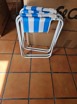 Sillas de Camping Plegables Rayas pequeñas.