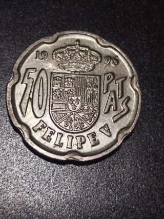 Moneda 50 Pesetas 1996 Felipe V