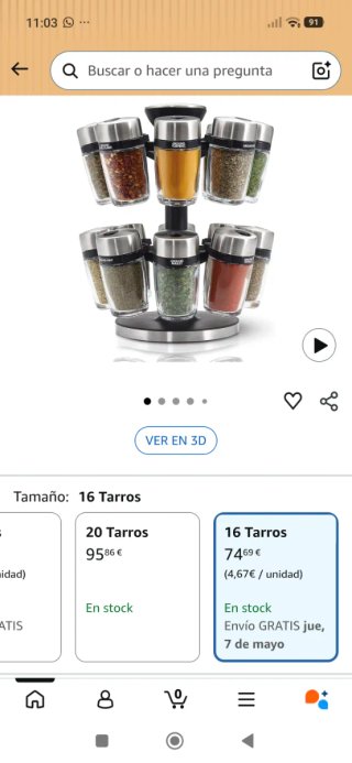 Especiero giratorio