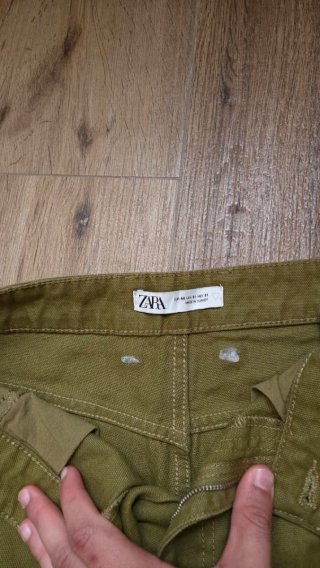 Pantalón Cargo Zara Verde Oliva