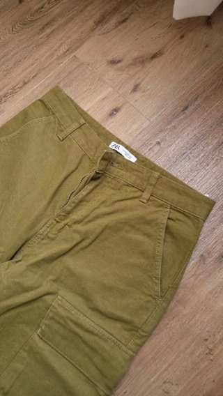 Pantalón Cargo Zara Verde Oliva