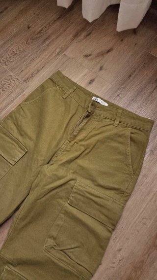 Pantalón Cargo Zara Verde Oliva