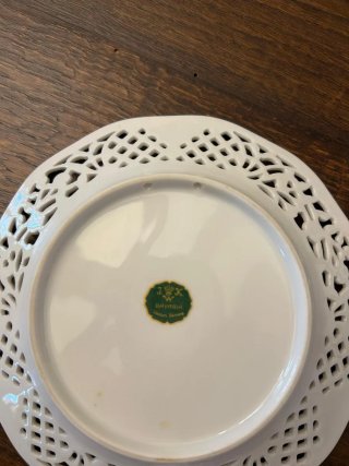 3 Platos Porcelana Bavaria Calados Caballo