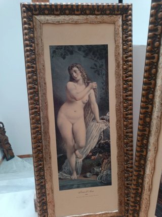 Láminas enmarcadas doradas