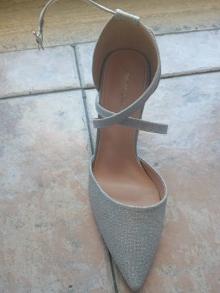 Scarpe da cerimonia argento glitter