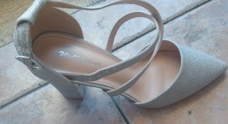 Scarpe da cerimonia argento glitter
