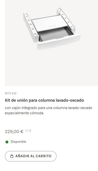 Kit unión lavadora y secadora Miele WTV 512