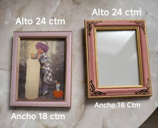 2 Marcos de Fotos Rosas y Dorados