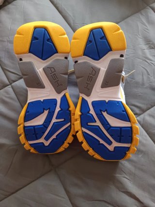 Zapatillas ASH Talla 37 Blancas y Amarillas