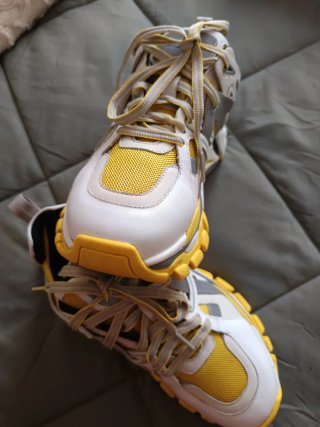 Zapatillas ASH Talla 37 Blancas y Amarillas