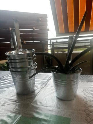 6 Maceteros Colgantes Metálicos