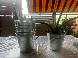 6 Maceteros Colgantes Metálicos