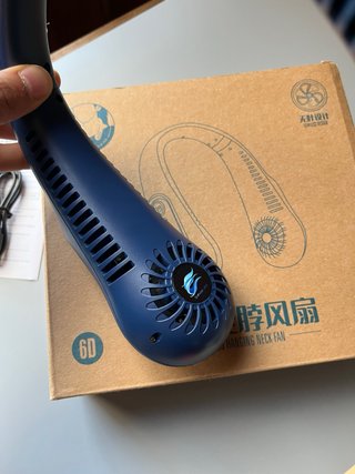 Ventilatore Collo Portatile Blu senza pale nuovo