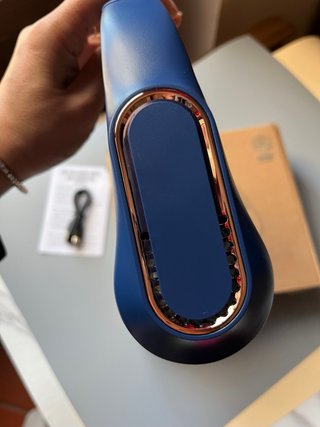 Ventilatore Collo Portatile Blu senza pale nuovo