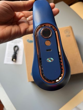 Ventilatore Collo Portatile Blu senza pale nuovo
