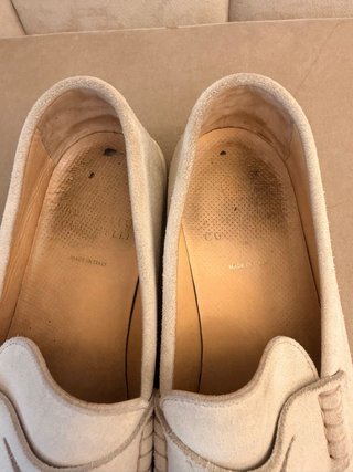 Mocassini in pelle scamosciata beige Brunello Cucinelli