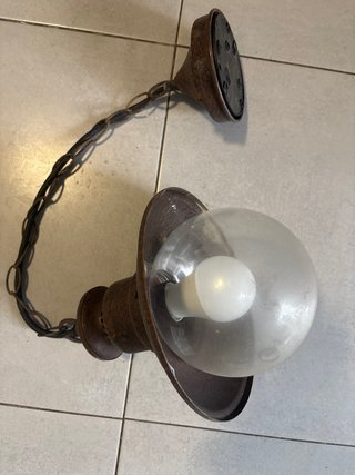 Lámpara de patio rústica