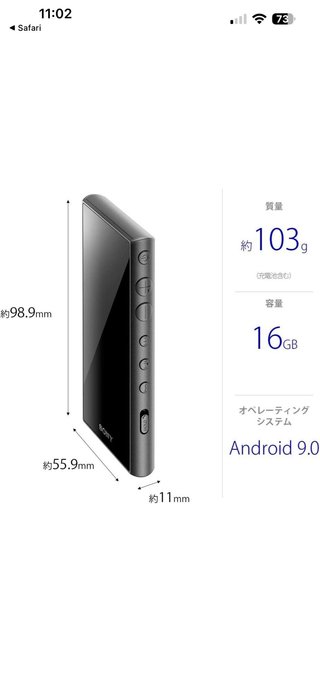 Sony Walkman NW-A100Series Lettore MP3 hires