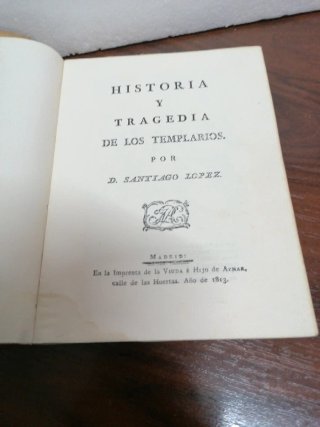 Historia y Tregedia de los Temparios