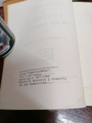 Historia y Tregedia de los Temparios