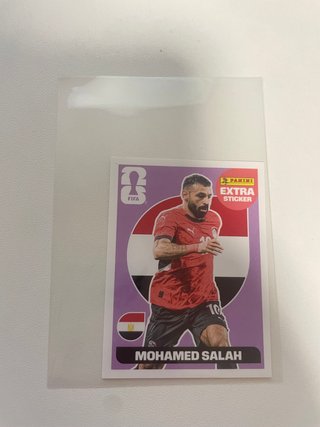 Cromo Extra Sticker Morado M. Salah Mundial 2026