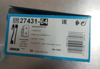 Lote 11 Bases Enchufe Simón 27431-64