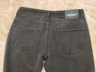 Jeans uomo neri con strass