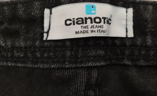 Jeans uomo neri con strass