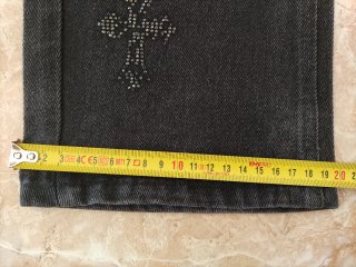 Jeans uomo neri con strass