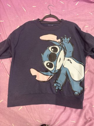 Sudadera Mujer Azul Personaje Dibujo
