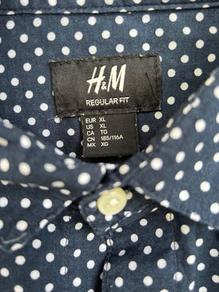 Camisa hombre de algodón H&M,  XL amplia