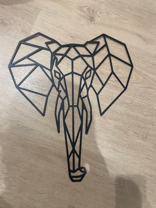 Adorno de pared geométrico de elefante
