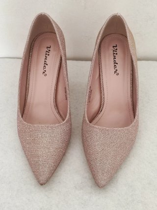Décolleté glitter oro/rosa t.36