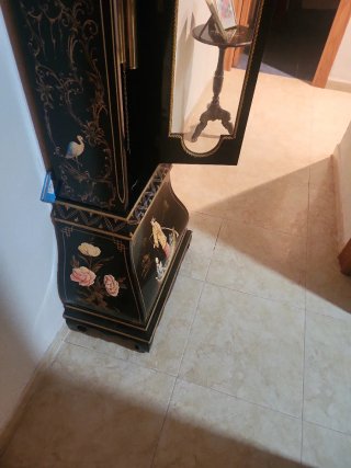 Reloj de pie chino pintado a mano