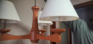 Lámpara Techo Madera Juvenil
