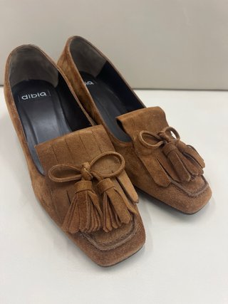 Mocasines DIBIA serraje mujer marrones