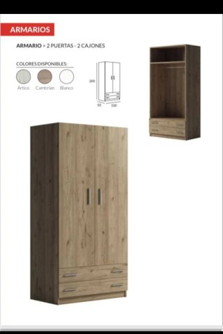 Armario moderno beige y gris