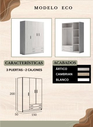 Armario moderno beige y gris